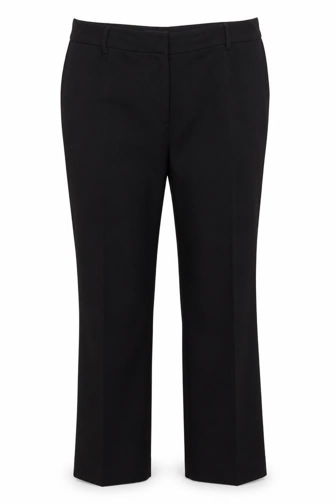 Front view of Papaya women’s black trousers, size UK 14, 26-inch leg