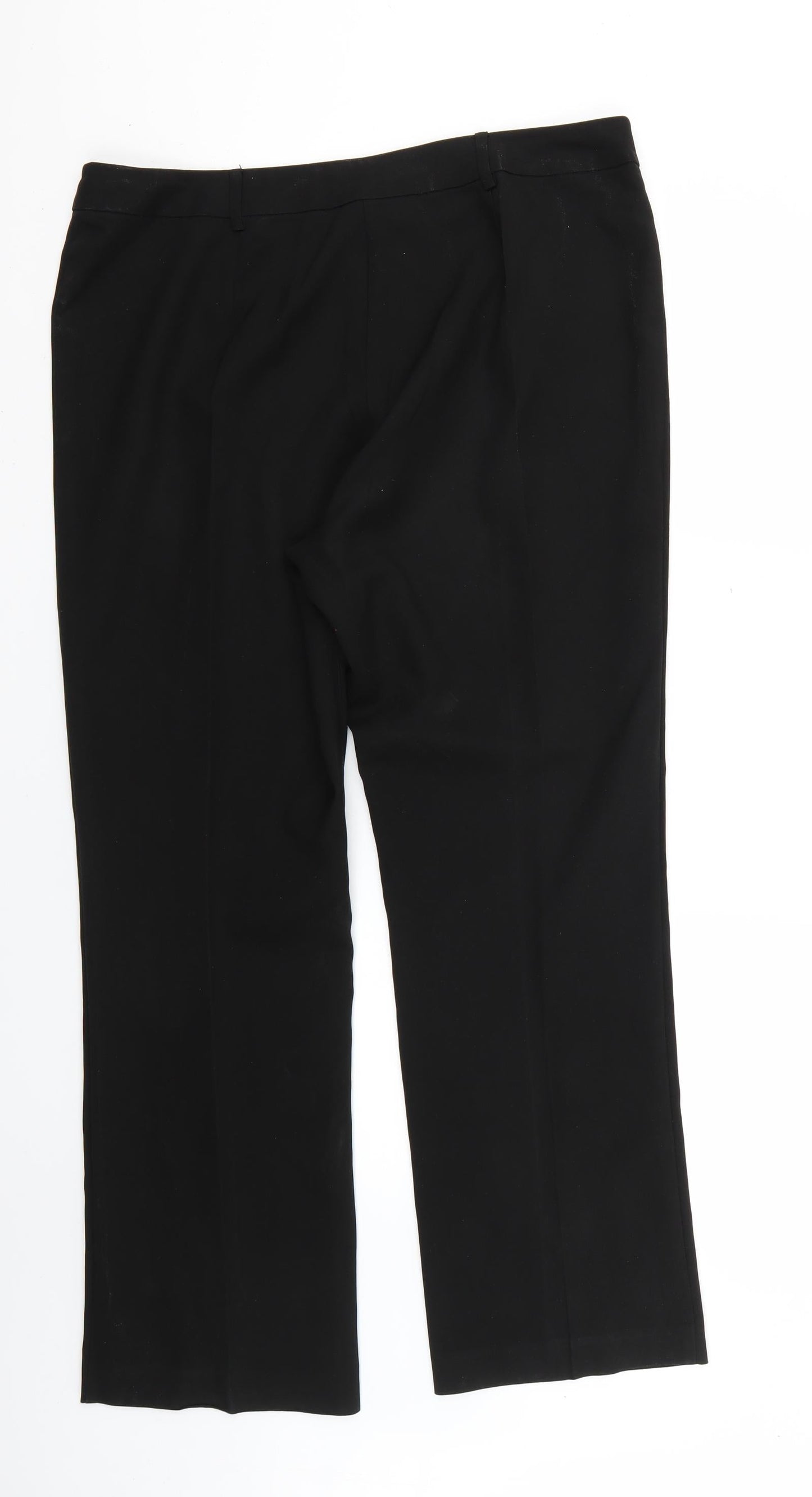 Womens UK Size 14 Papaya Regular Fit  Black Trousers