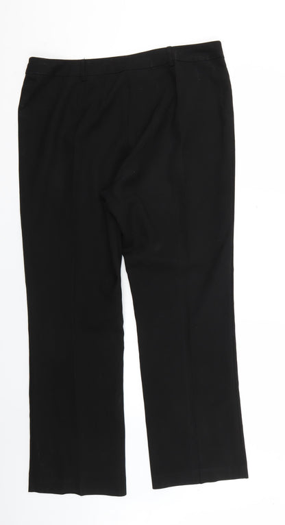 Womens UK Size 14 Papaya Regular Fit  Black Trousers