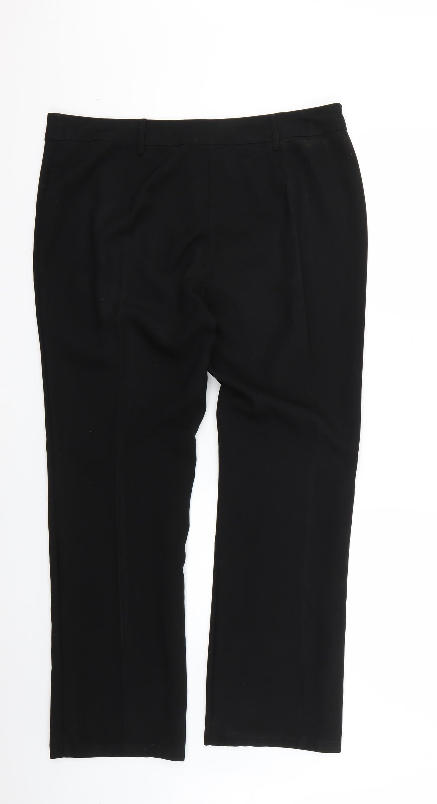 Womens UK Size 14 Papaya Regular Fit  Black Trousers