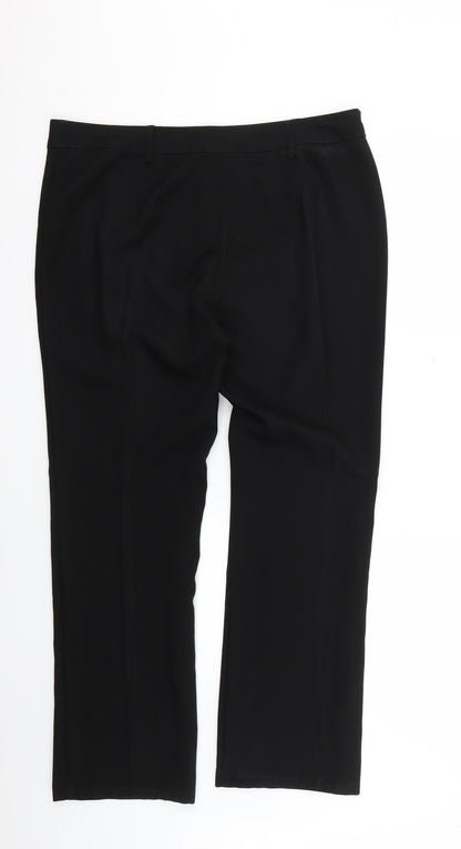 Womens UK Size 14 Papaya Regular Fit  Black Trousers