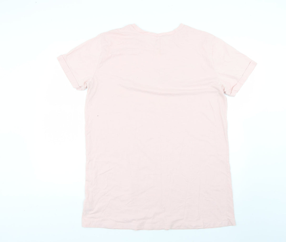 Back view of Love To Lounge women’s pink solid top pyjama top, size UK 12