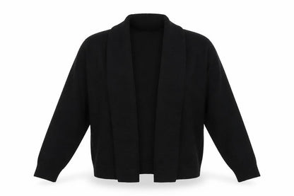 Front view of verve women’s black cardigan jumper, size S