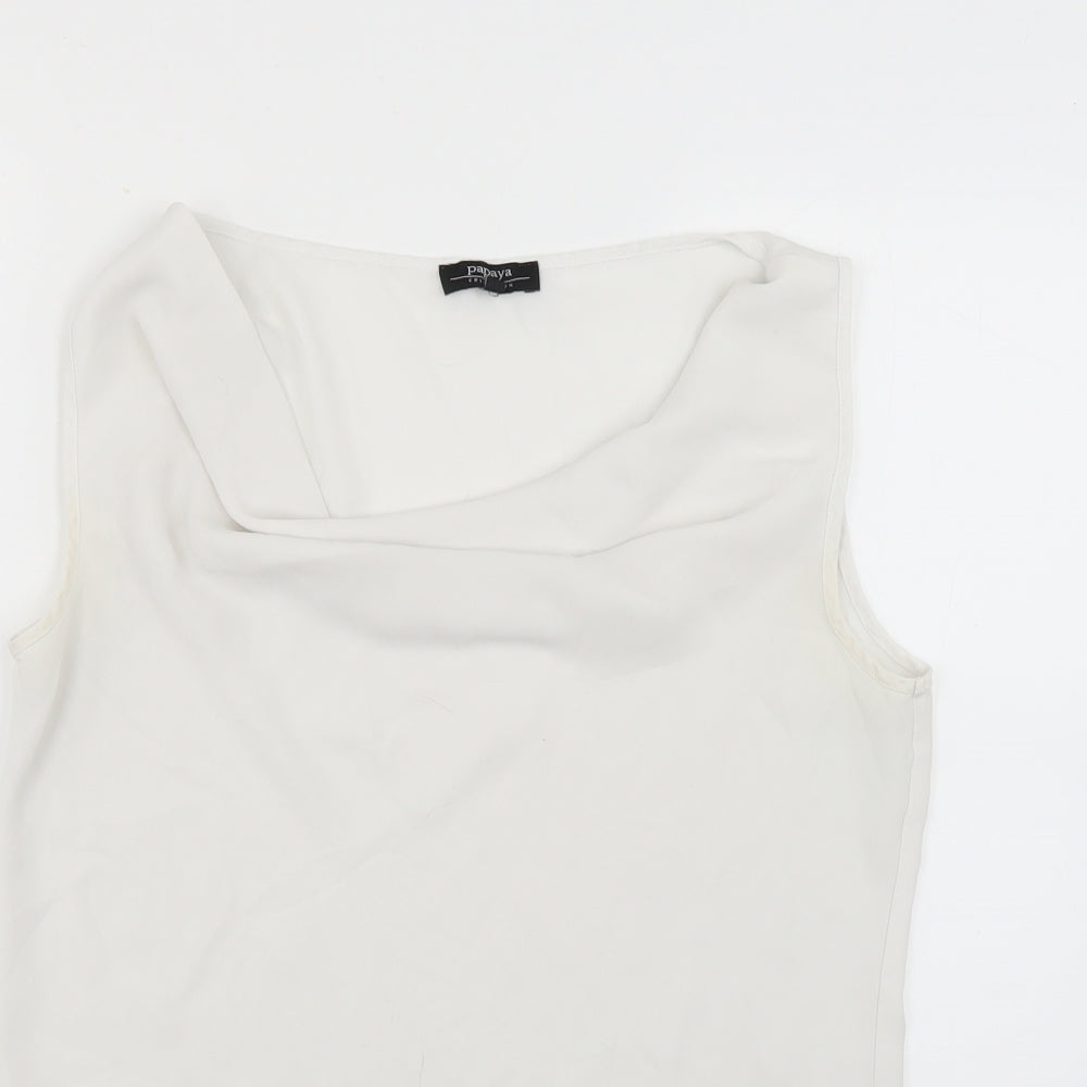 Papaya Womens White   Basic Blouse Size 12