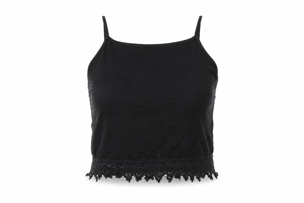 Womens UK Size 16 Atmosphere Black Basic T-Shirt