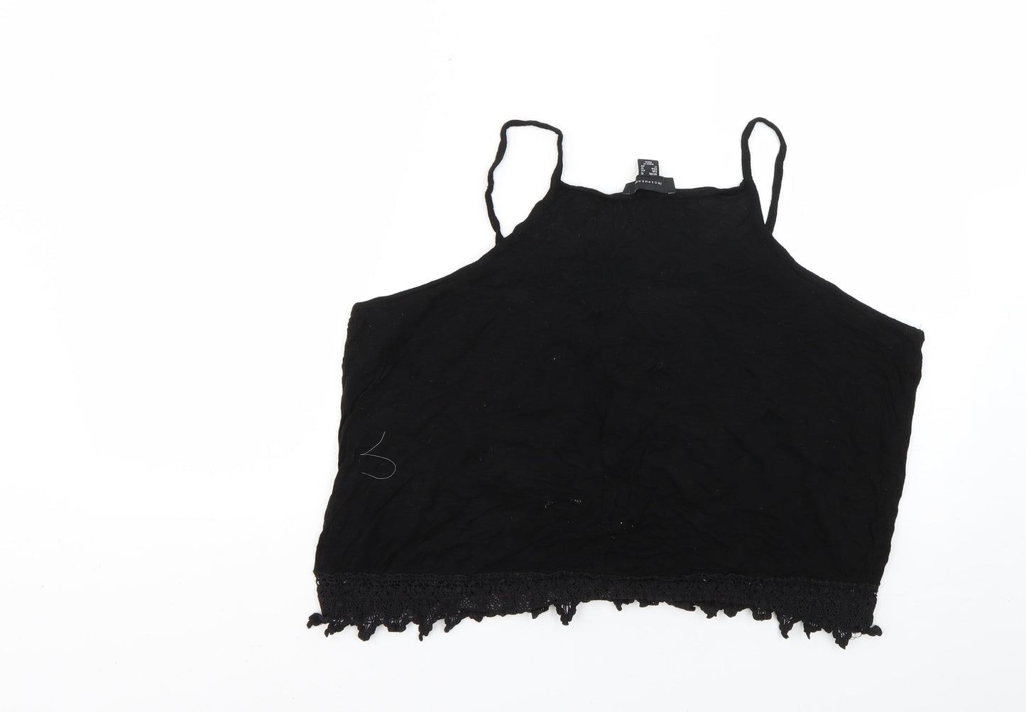 Womens UK Size 16 Atmosphere Black Basic T-Shirt