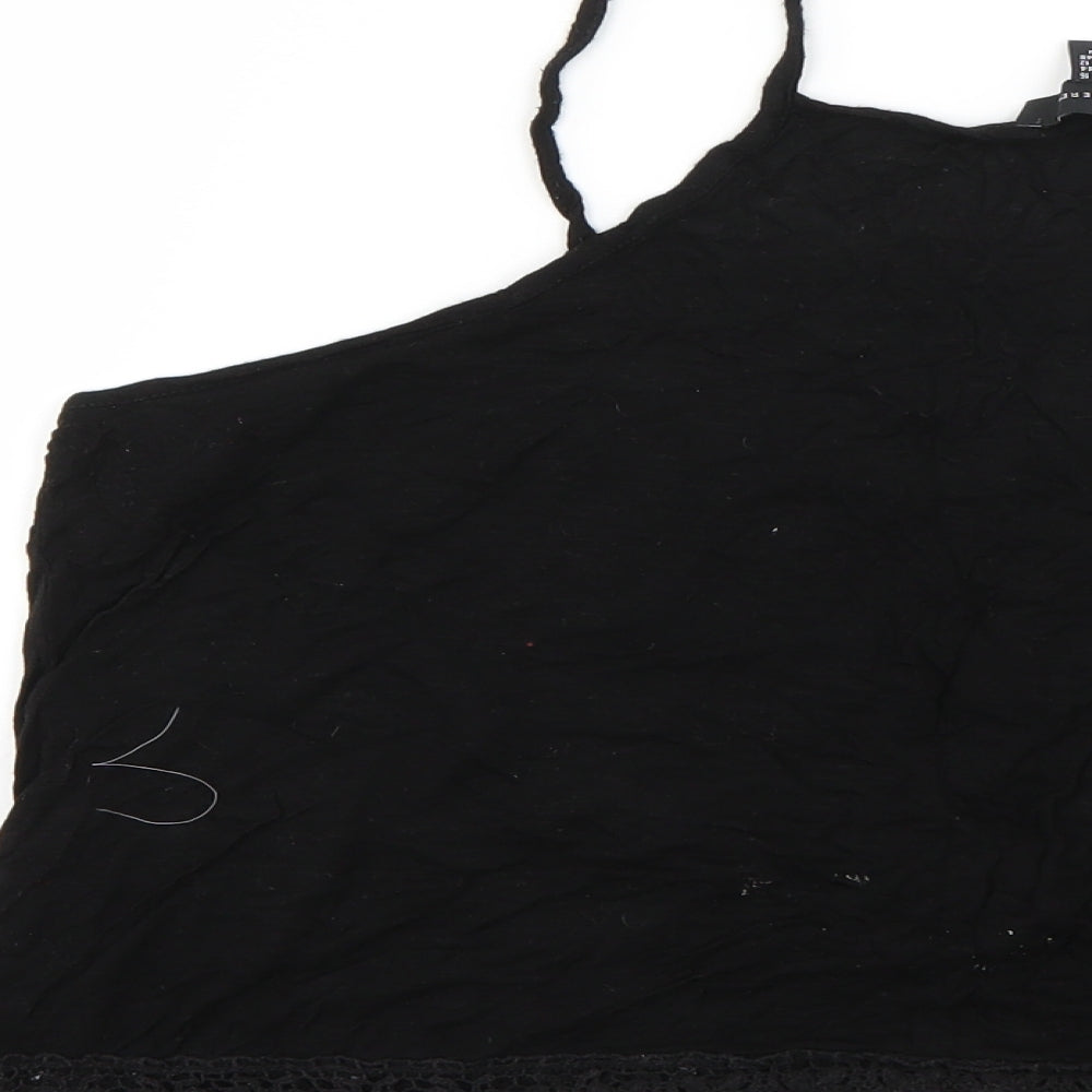 Womens UK Size 16 Atmosphere Black Basic T-Shirt