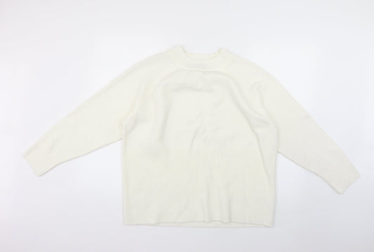 Nutmeg Womens White   Pullover Jumper Size 18