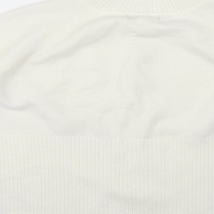 Nutmeg Womens White   Pullover Jumper Size 18
