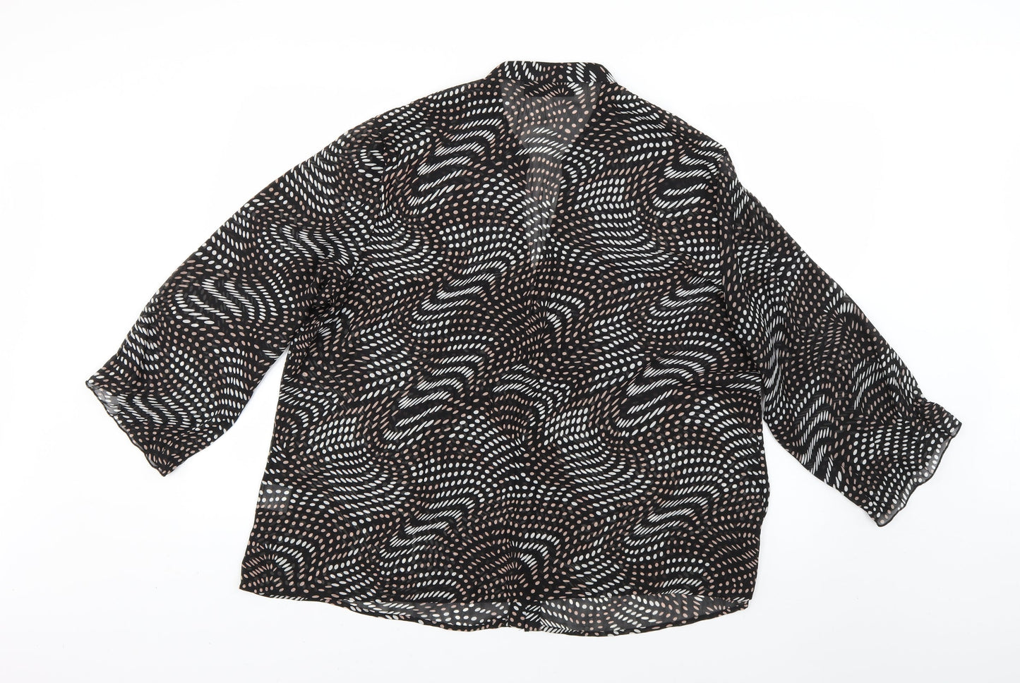 Womens UK Size 2 just elegance Black Basic Blouse