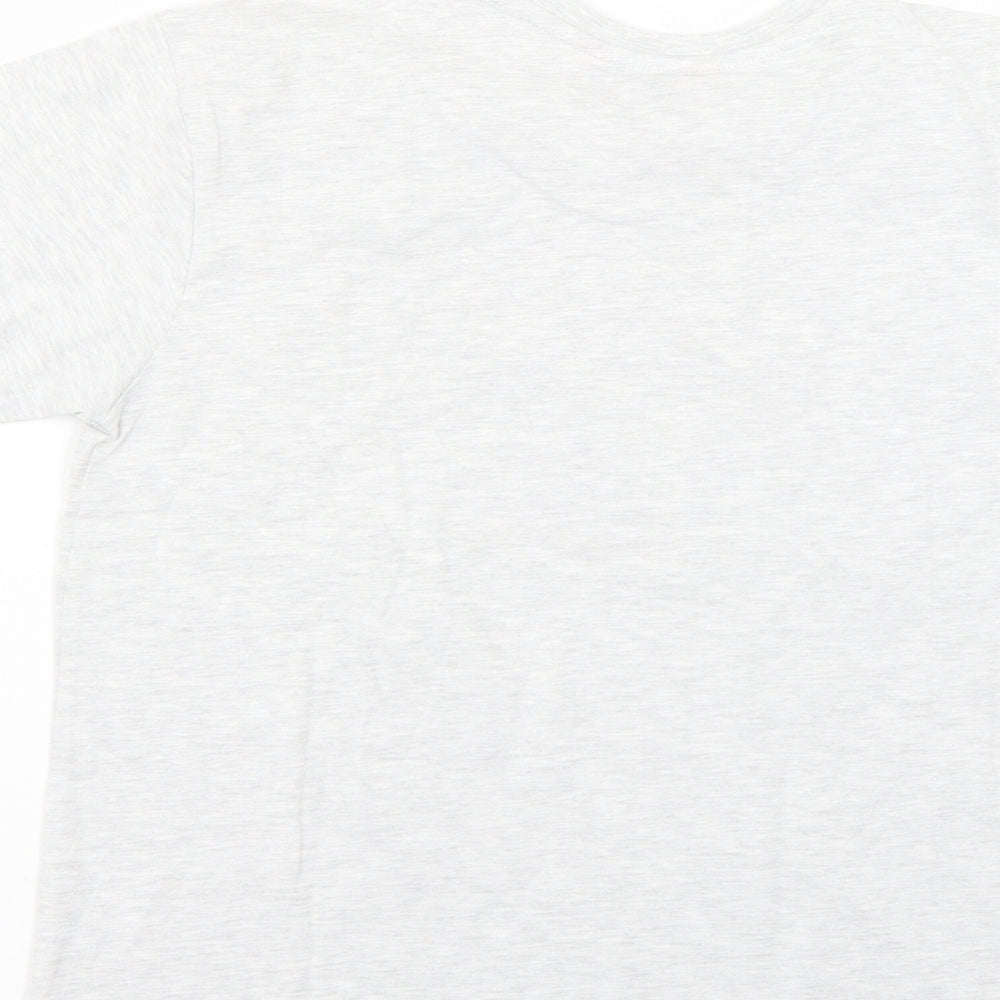 Brand and care label for boux women’s grey top pyjama top, size UK 6
