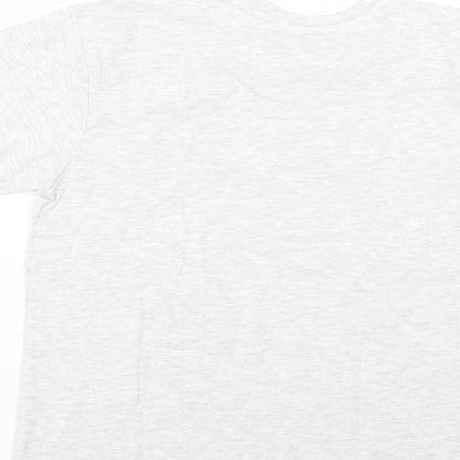 Brand and care label for boux women’s grey top pyjama top, size UK 6