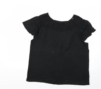 Womens UK Size 2XL Klass Black Basic Blouse