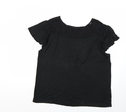 Womens UK Size 2XL Klass Black Basic Blouse