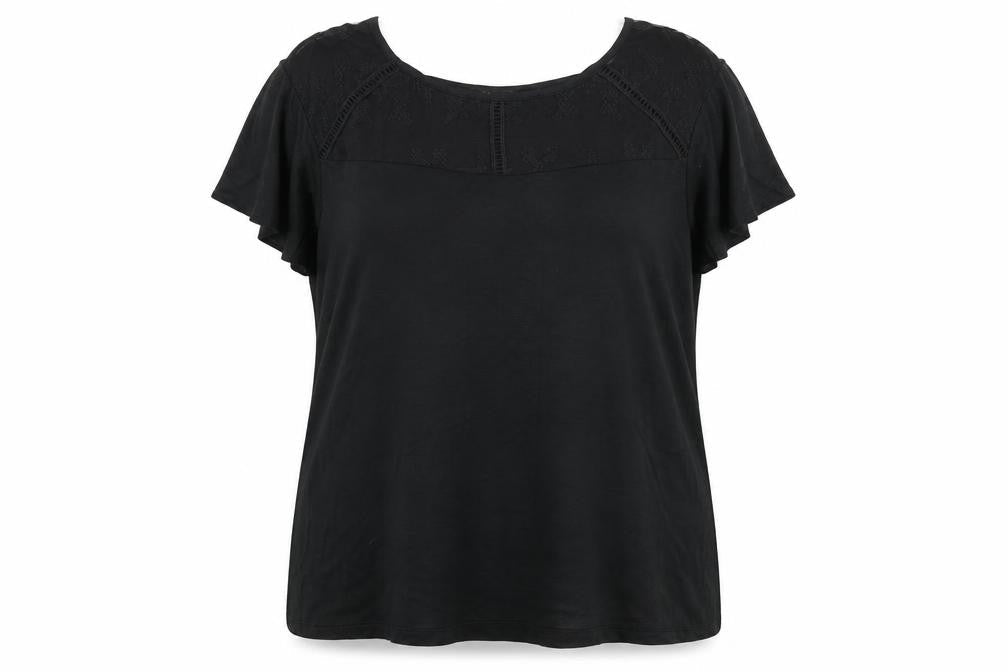 Womens UK Size 2XL Klass Black Basic Blouse