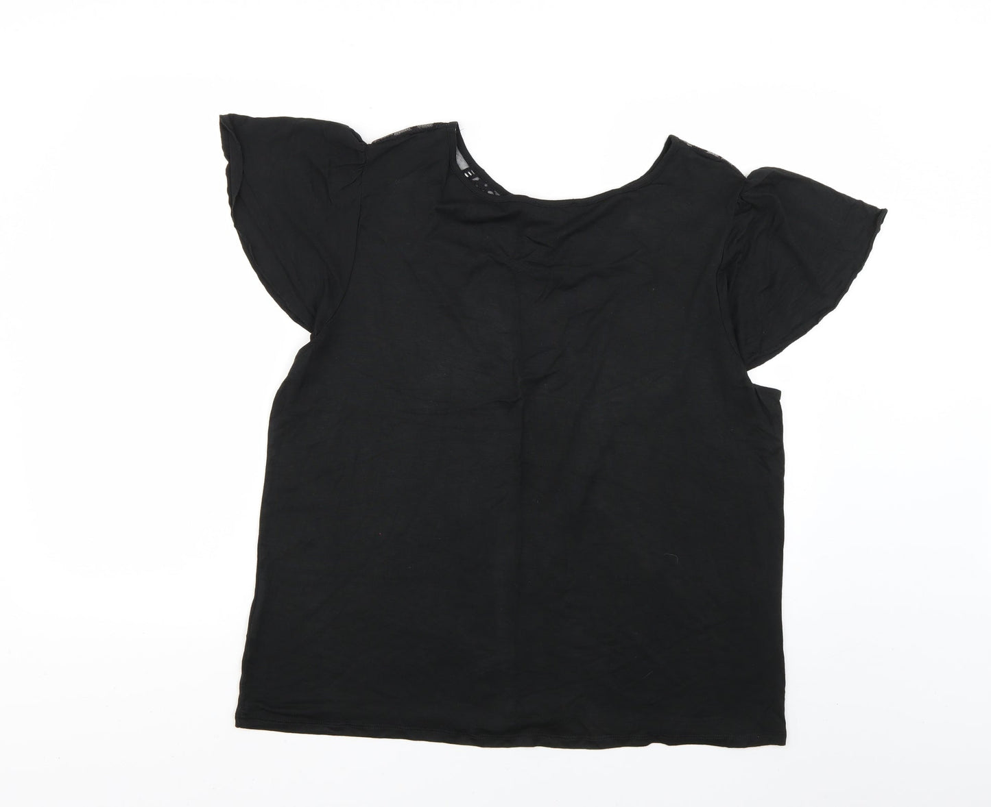 Womens UK Size 2XL Klass Black Basic Blouse