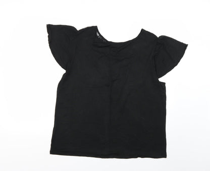 Womens UK Size 2XL Klass Black Basic Blouse