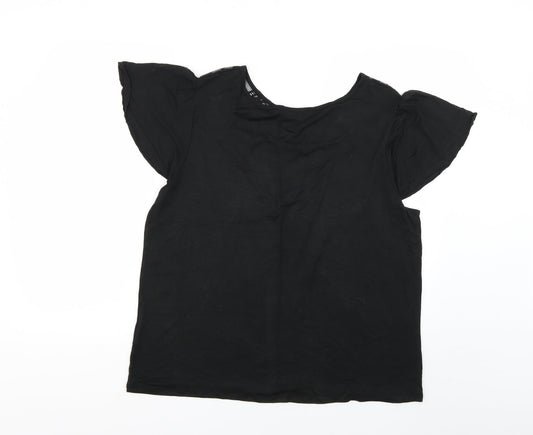 Womens UK Size 2XL Klass Black Basic Blouse