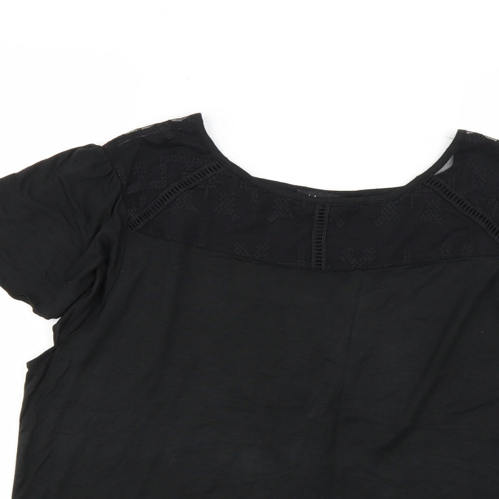 Womens UK Size 2XL Klass Black Basic Blouse