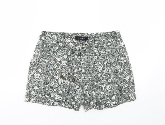 Atmosphere Womens Green Floral  Chino Shorts Size 8