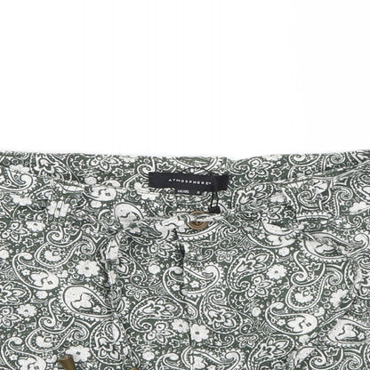 Atmosphere Womens Green Floral  Chino Shorts Size 8