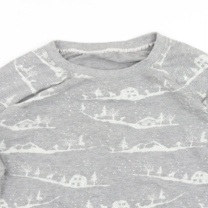 Close-up detail of George women’s grey pullover sweatshirt, size UK 8