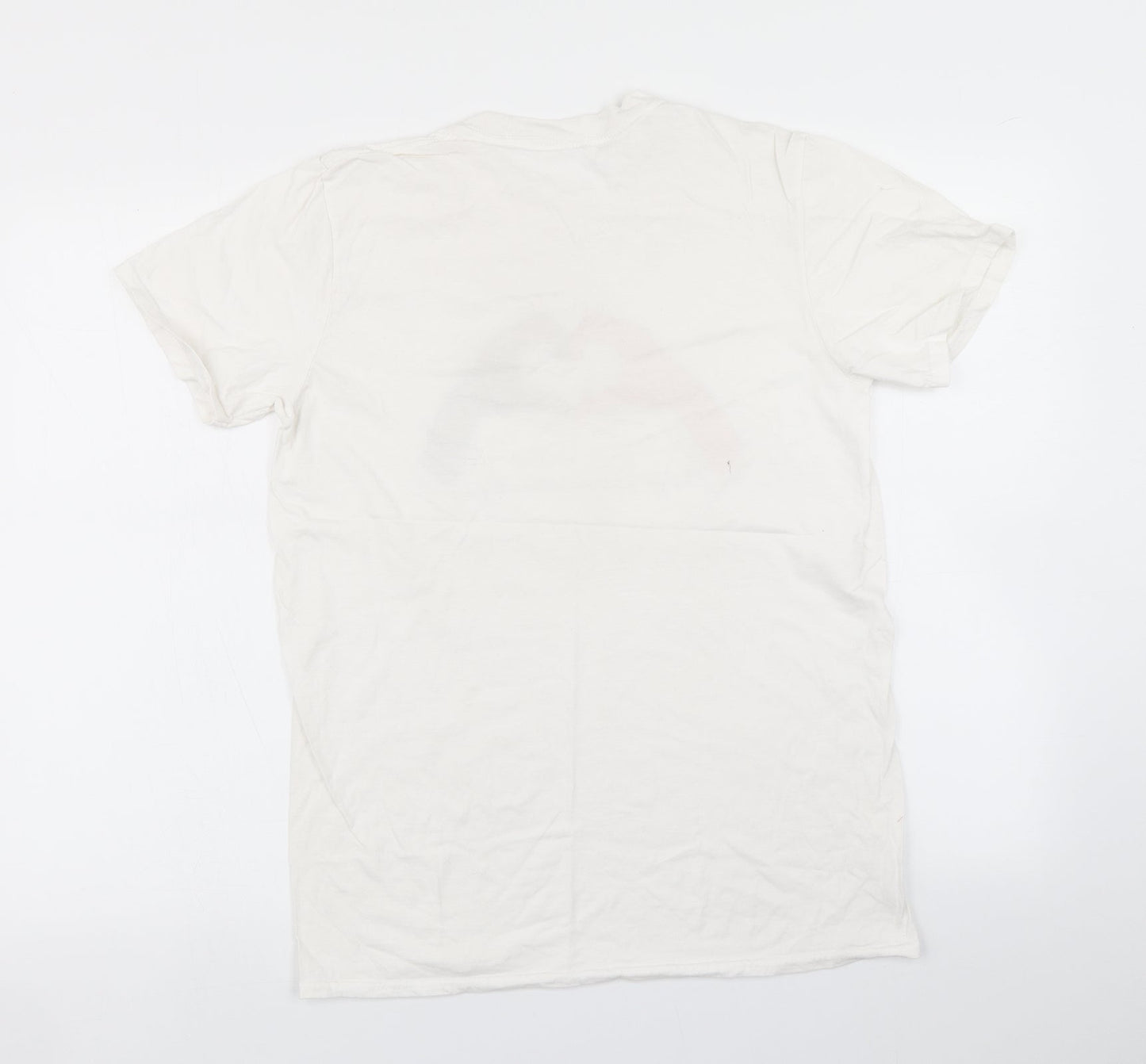 Womens UK Size M Gildan White Basic T-Shirt