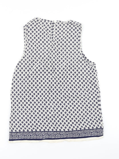 F&F Womens Blue Floral  Basic Tank Size 6