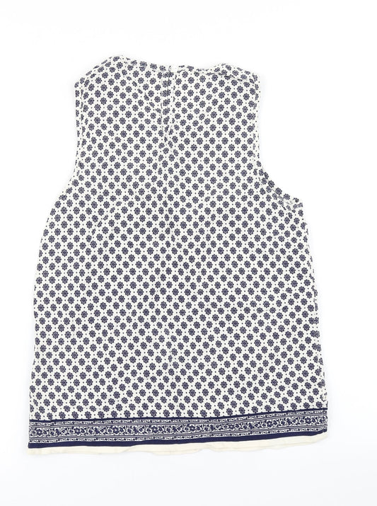 F&F Womens Blue Floral  Basic Tank Size 6