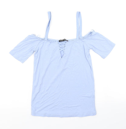 Womens UK Size 8 Select Blue Basic T-Shirt