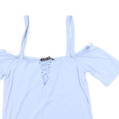 Womens UK Size 8 Select Blue Basic T-Shirt
