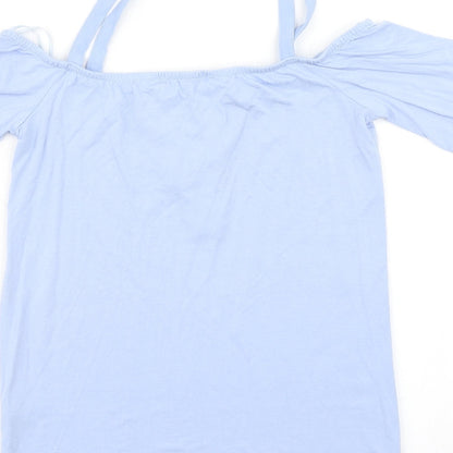 Womens UK Size 8 Select Blue Basic T-Shirt