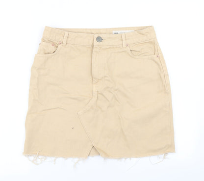ASOS Womens Brown  Denim A-Line Skirt Size 12