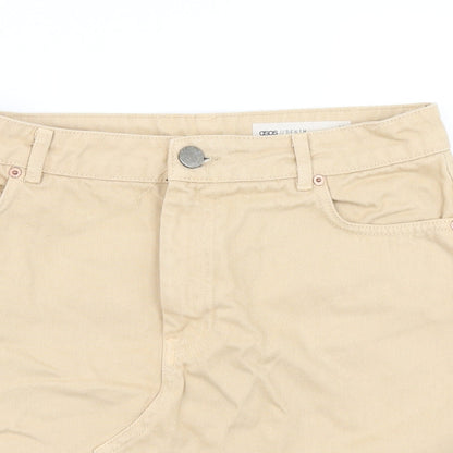 ASOS Womens Brown  Denim A-Line Skirt Size 12