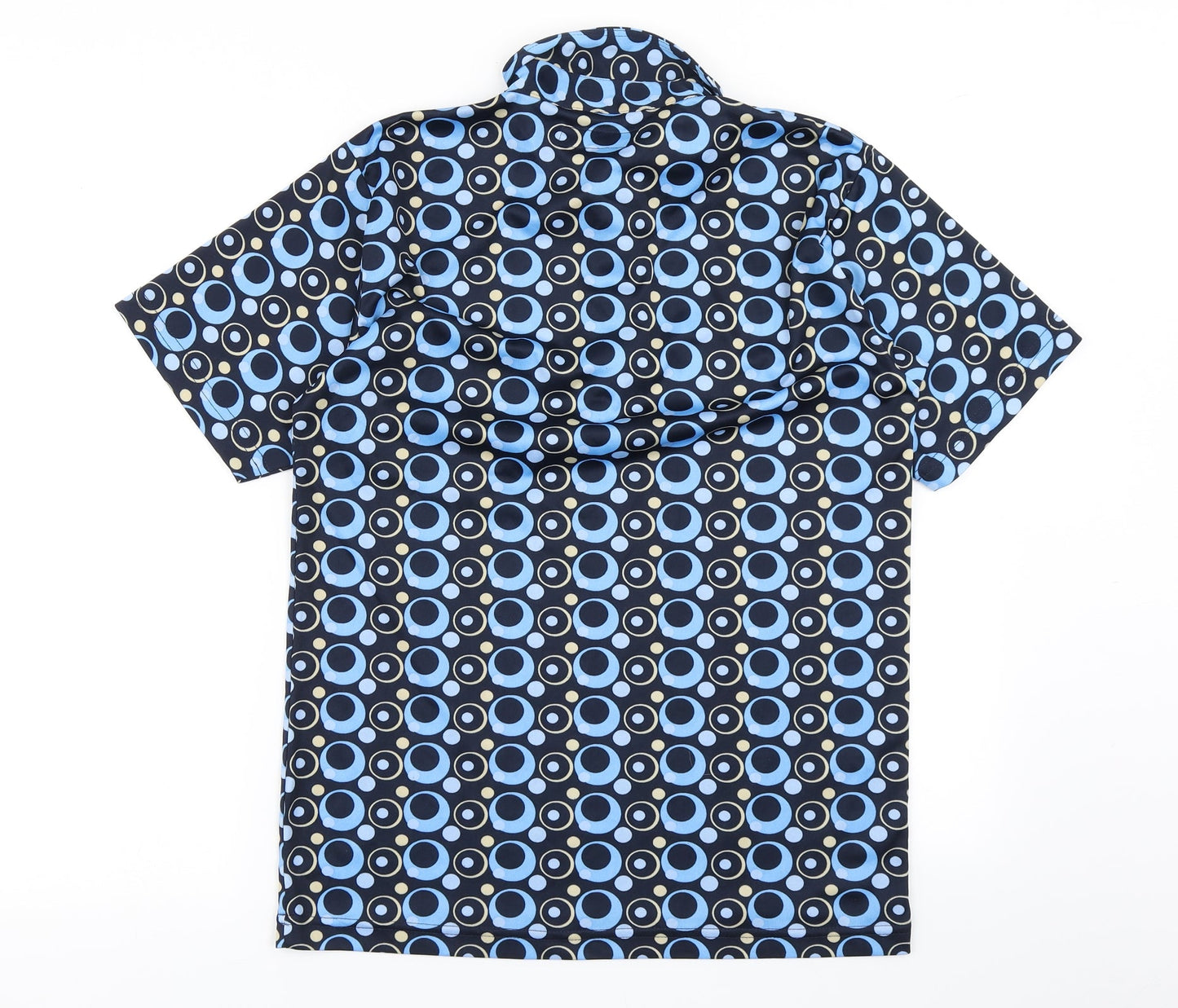 Mettle Mens Blue Polka Dot   Polo Size M