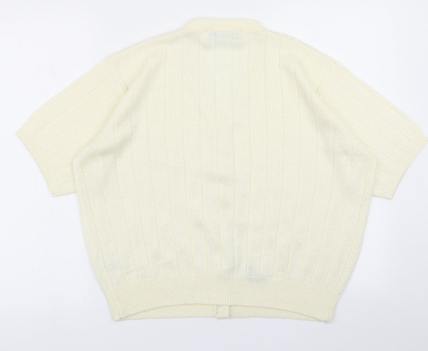 Womens UK Size L Compliments Yellow Cardigan Jumper