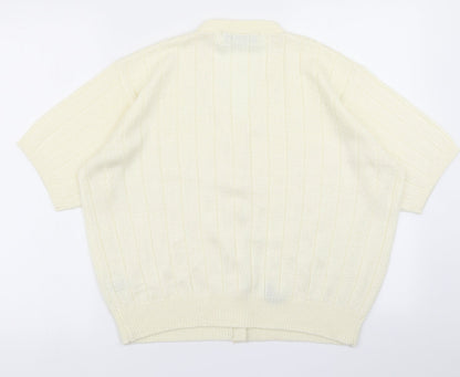 Womens UK Size L Compliments Yellow Cardigan Jumper