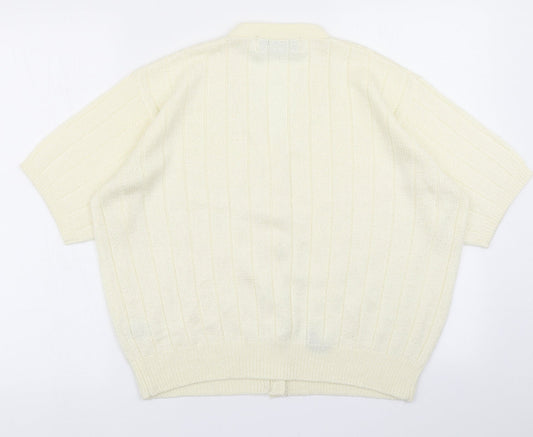 Womens UK Size L Compliments Yellow Cardigan Jumper