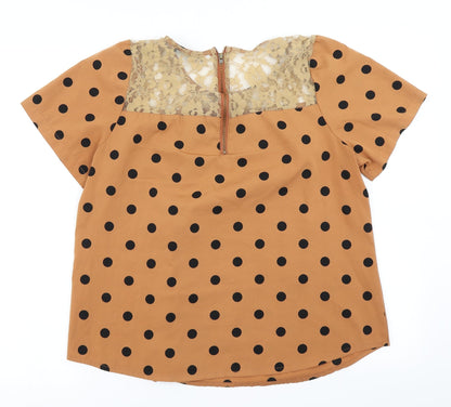 Womens UK Size 14 Atmosphere Brown Basic Blouse