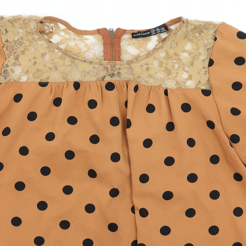 Womens UK Size 14 Atmosphere Brown Basic Blouse