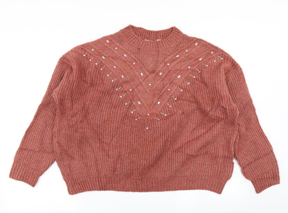 Womens UK Size L NEXT Brown Pullover Jumper