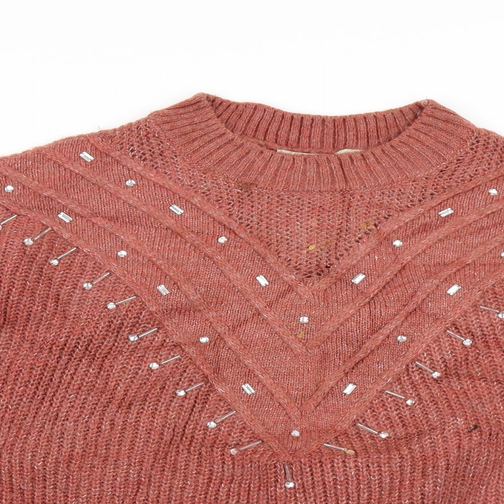 Womens UK Size L NEXT Brown Pullover Jumper