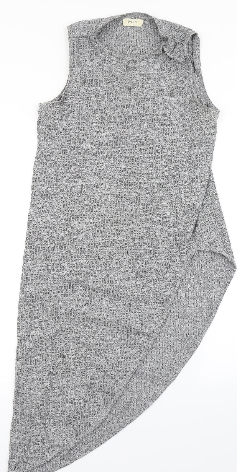 Papaya Womens Grey   Basic Tank Size 10  - Longline