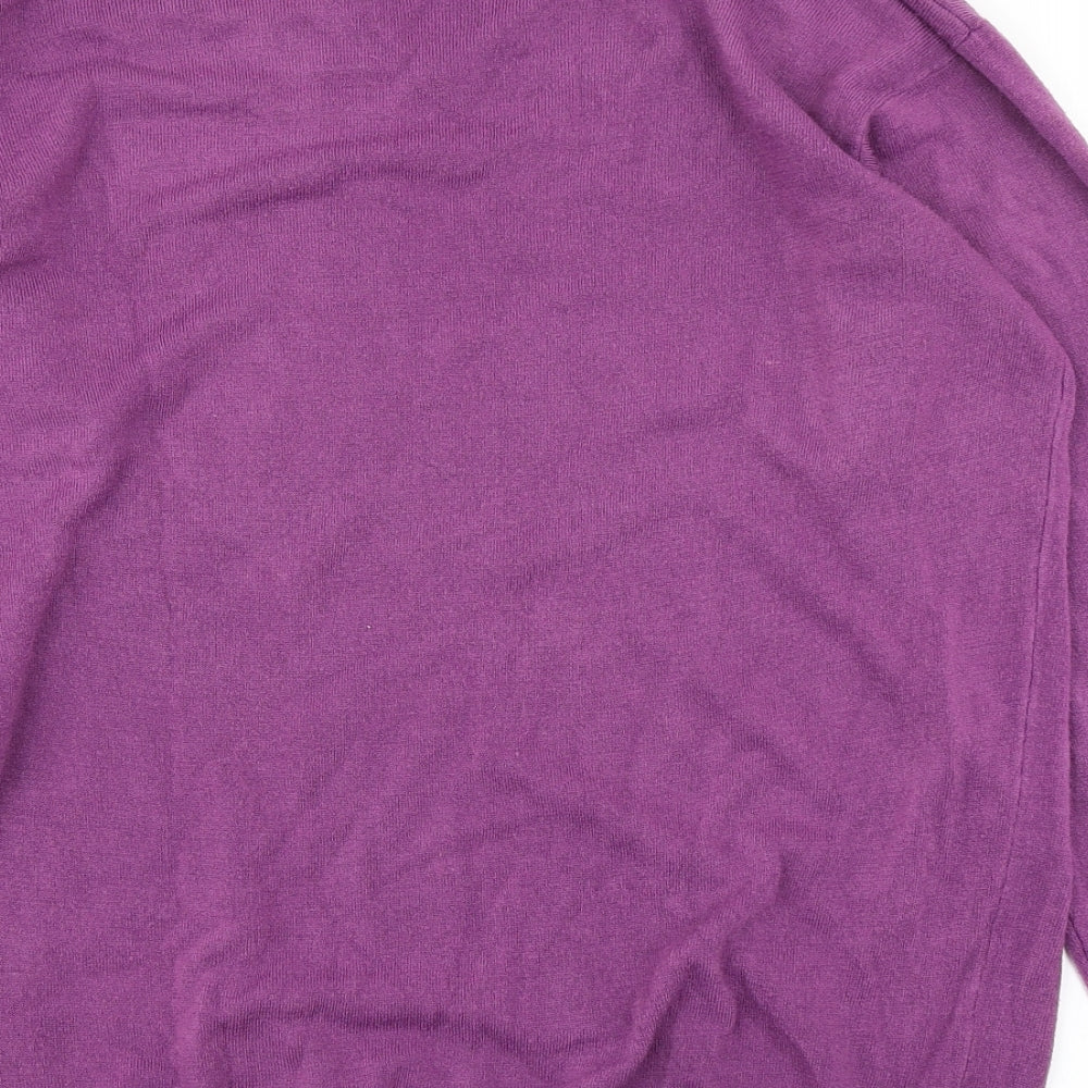 Greenwoods Mens Purple  Knit Pullover Jumper Size L