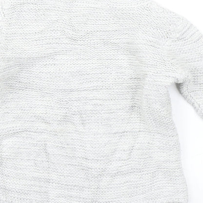 Brand and care label for George girls’ grey knit jumper, size 0-3, months