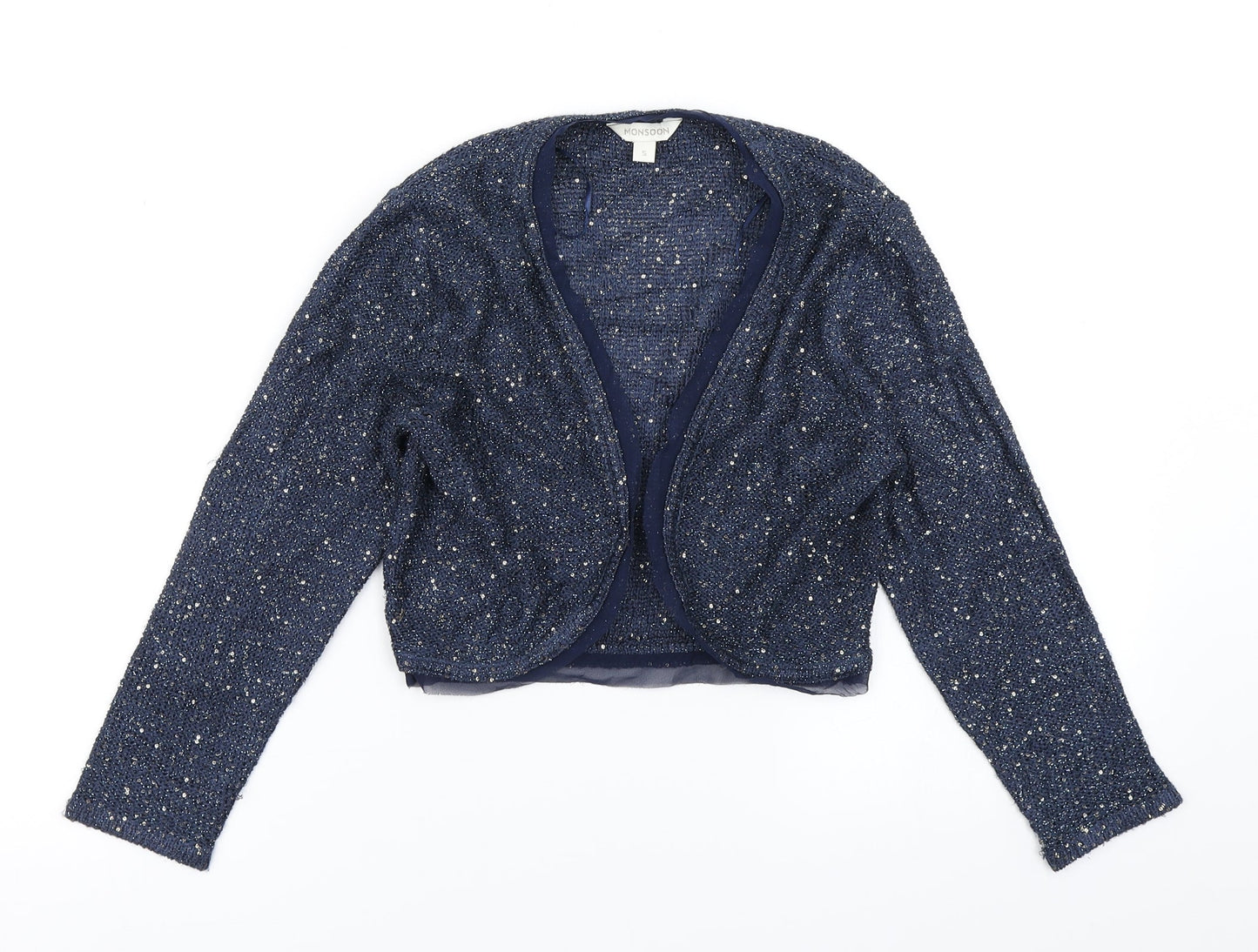 Womens UK Size S Monsoon Blue Cardigan Jumper