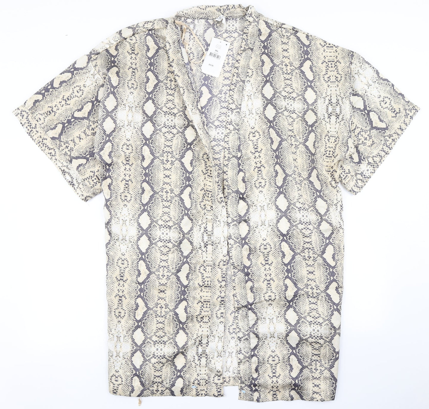 Body Womens Beige Animal Print  Top Robe Size M