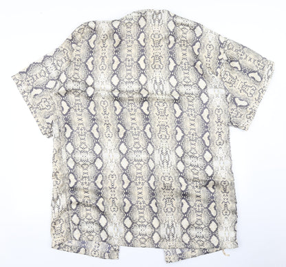 Body Womens Beige Animal Print  Top Robe Size M