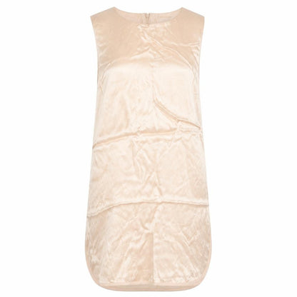 Womens UK Size 10 Topshop Gold Basic Tank