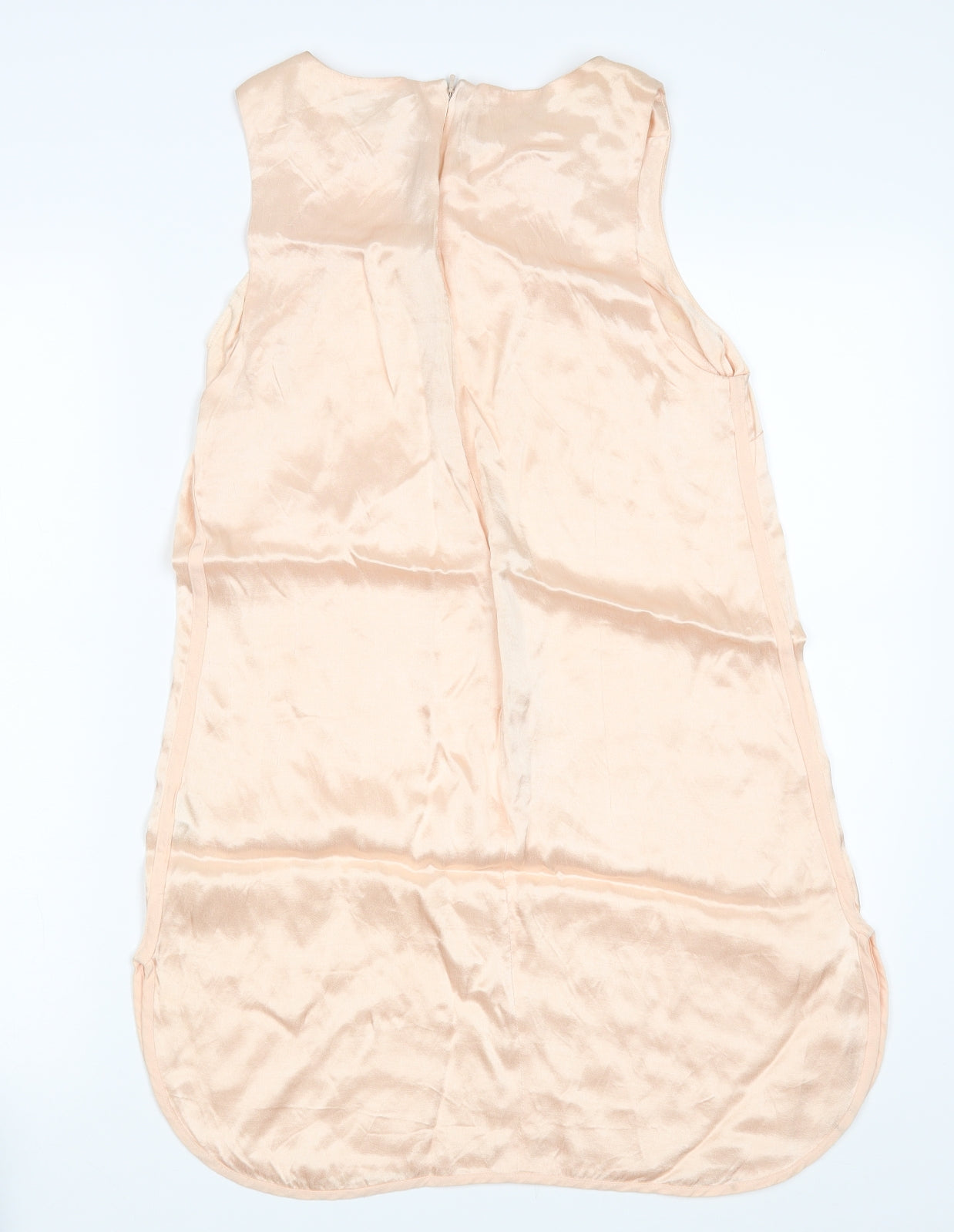 Womens UK Size 10 Topshop Gold Basic Tank